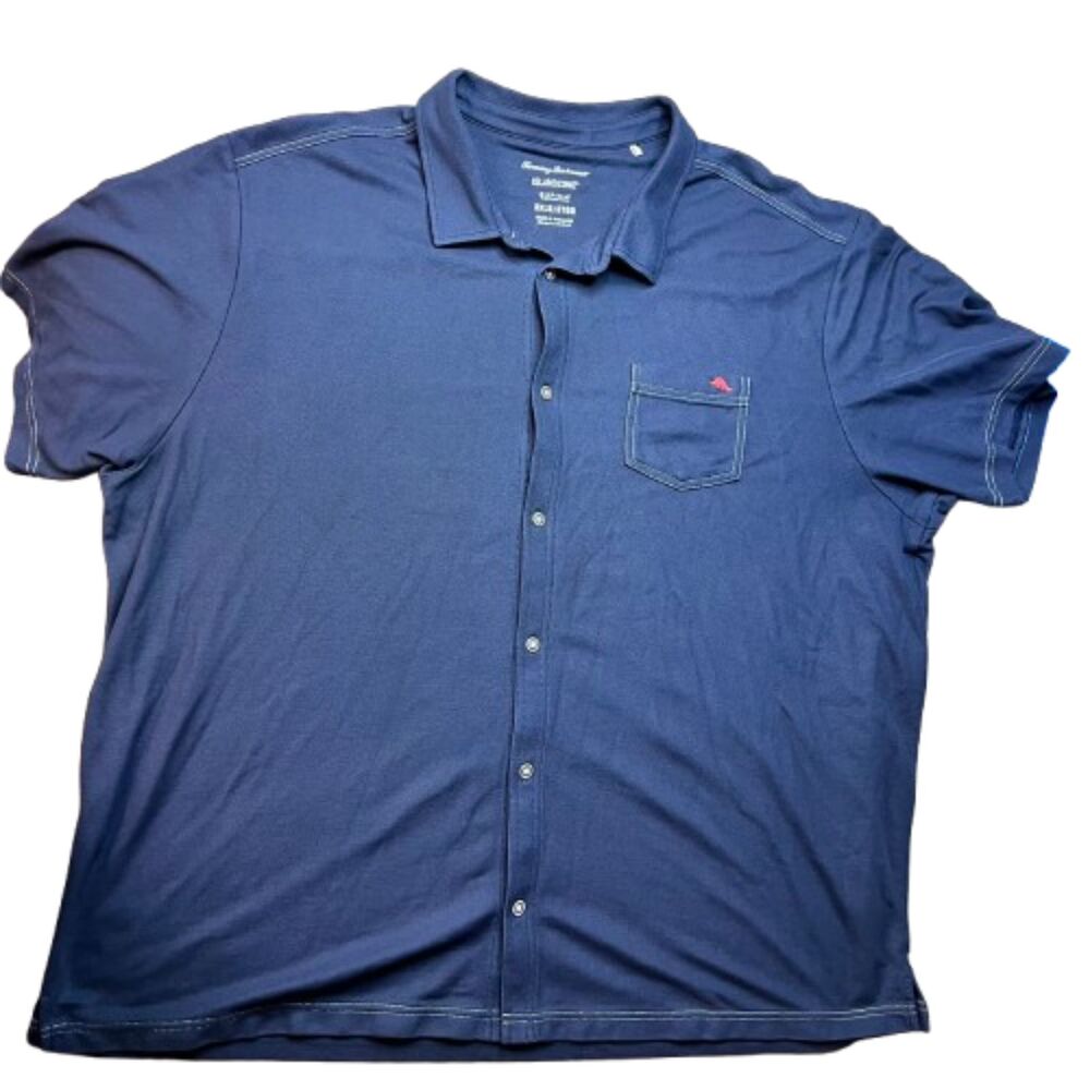 Tommy Bahama Island Zone Blue Polo Shirt Supima Cotton Blend Relaxed Fit 3XLB